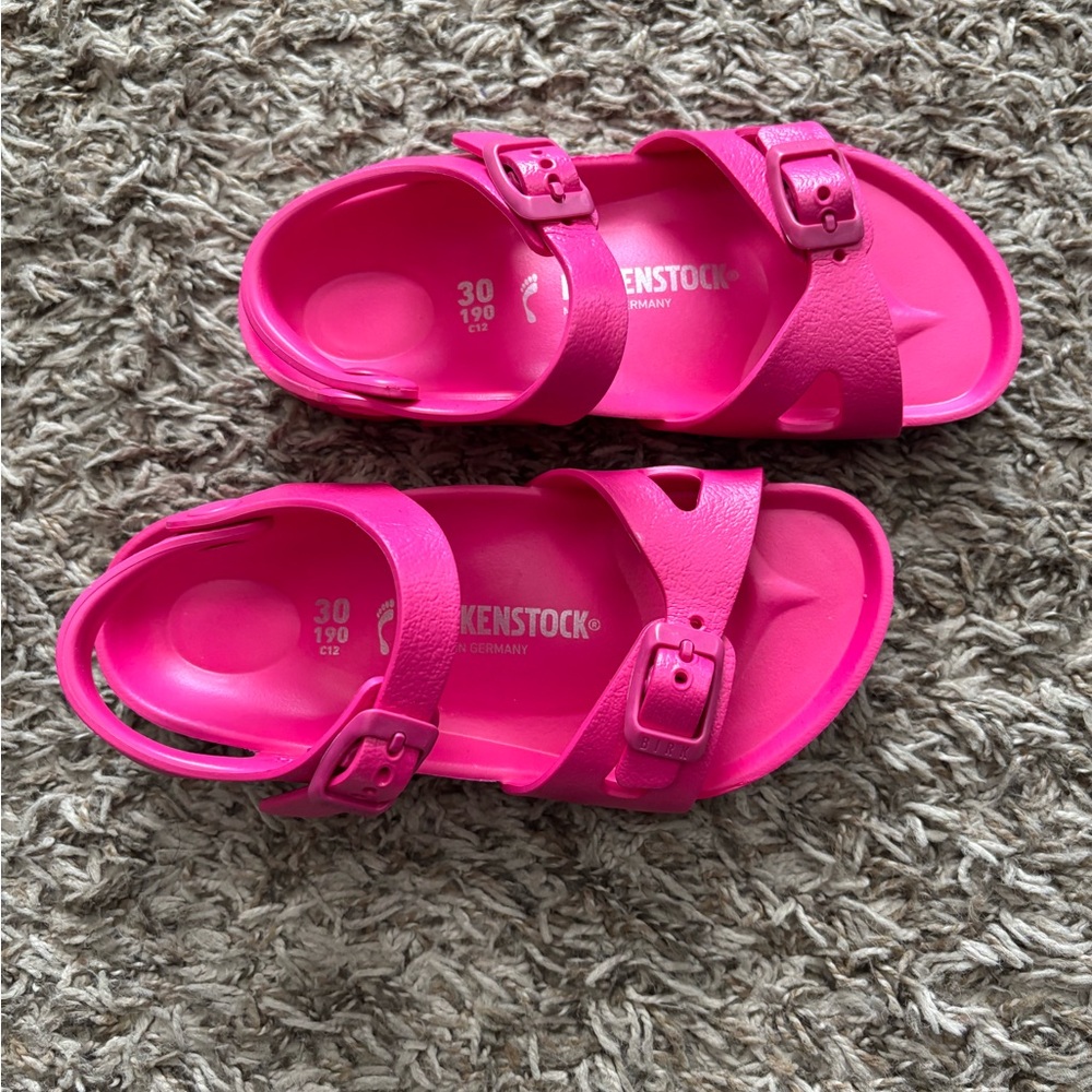 Girls Pink Birkenstock Rio Sandals